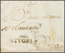 Country Vasco. Prefilatelia. cover (1799ca) . Azcoitia To Deva. Brand Varl