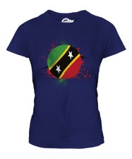 SAINT KITTS NEVIS FOOTBALL LADIES T-SHIRT TEE...