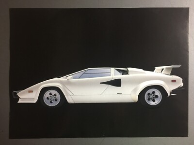 1987 Lamborghini Countach Coupe Picture, Print - RARE!! Awesome Frameable L@@K