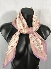 St Ramon Se Vintage Womens Fashion Scarf Handkerchief Red Purple Floral Style