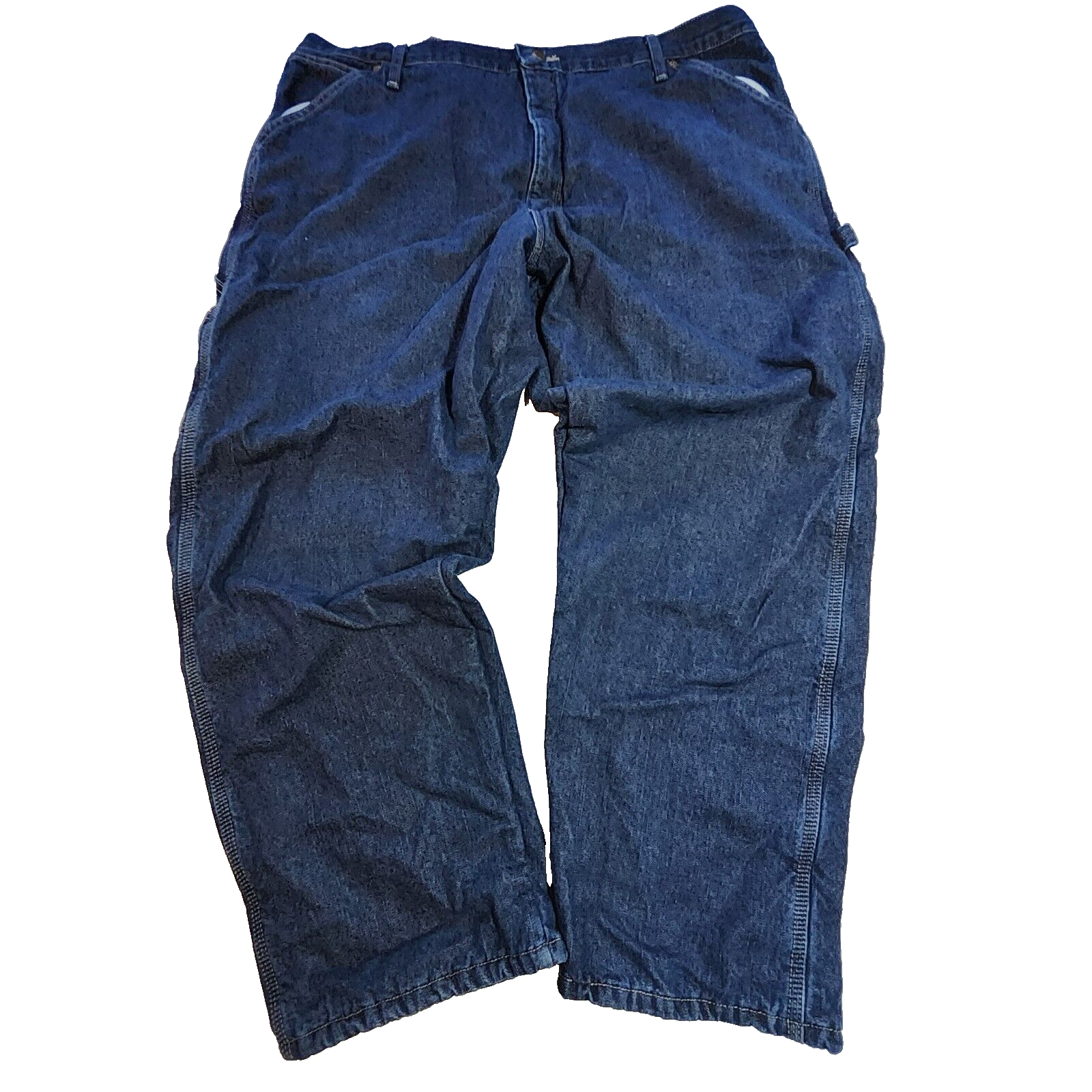 Wrangler Men's Fleece Lined Blue Denim Carpenter Jeans Dark Wash 94GRWSD 42X30