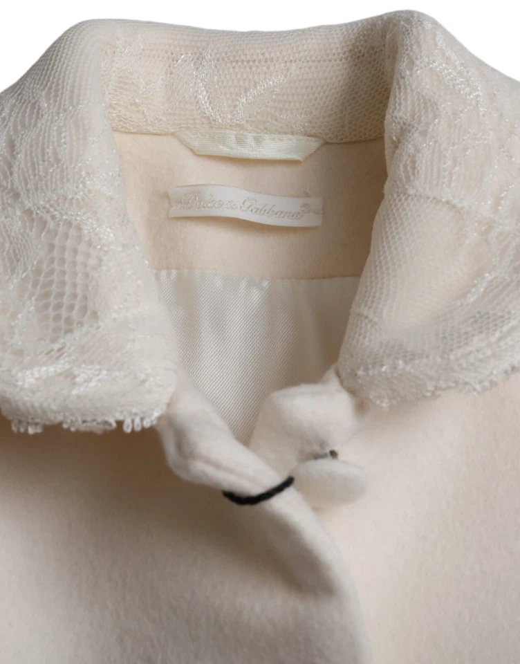 DOLCE & GABBANA Niños Vestido Blanco Lana Bautizo Abrigo s. Etiqueta 9 Años 1500usd Foto 3 de 4