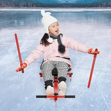 80kg/176.4lbs Snow Racer Sled Ski Sled Slider Board Children Kids Snow Sled