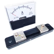 New Analog Panel AMP Current Ammeter Meter Gauge DH-670 0-50A DC & Shunt USA
