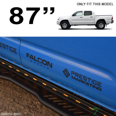 Topline For 2005-2023 Tacoma Double 8'' Sequential LED Running Boards Matte Black