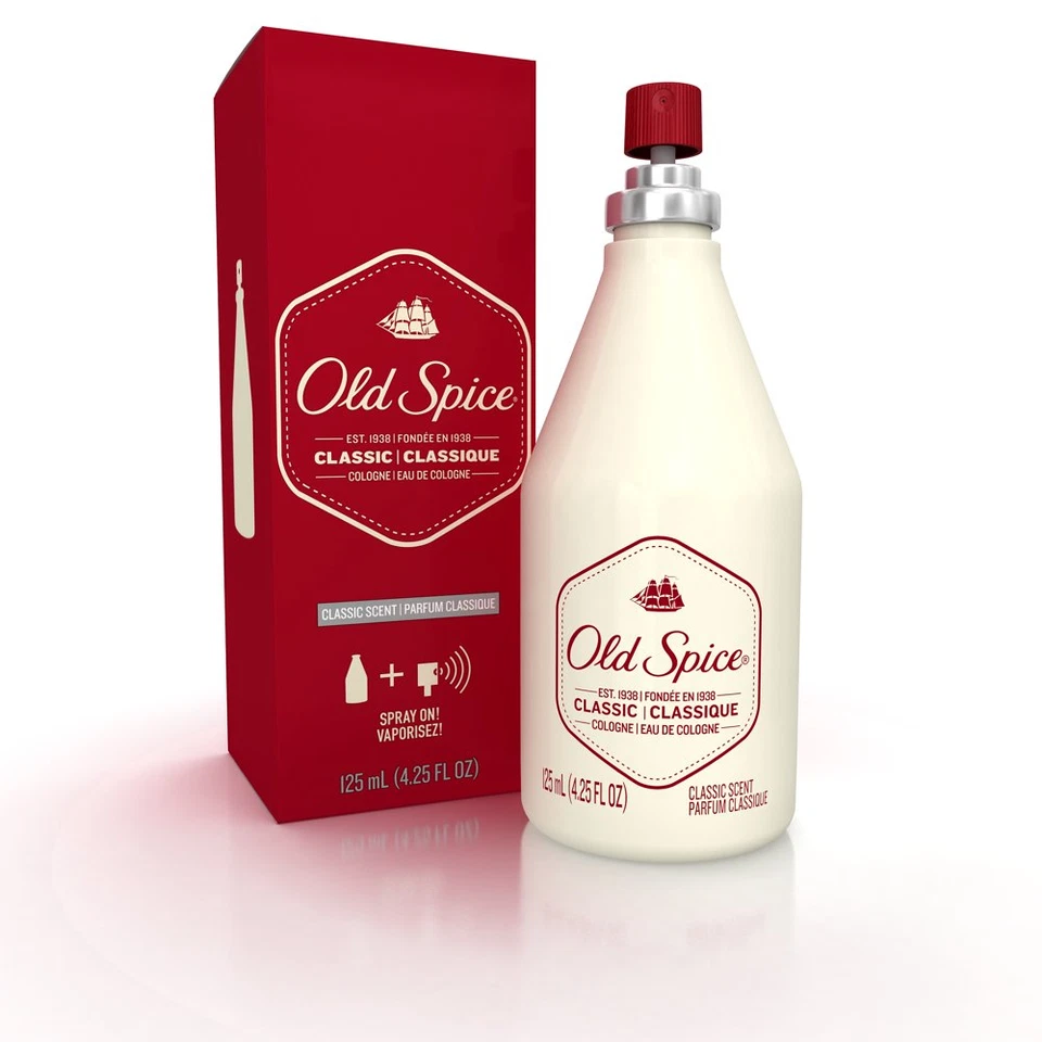 Old Spice Colônia Spray Masculino, Perfume Clássico, Fl Oz 4,25 - Imagem 2 de 4