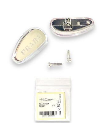 PRADA Nose Pads W/Screws for Sunglasses Eyeglasses Silver 15mm GENUINE