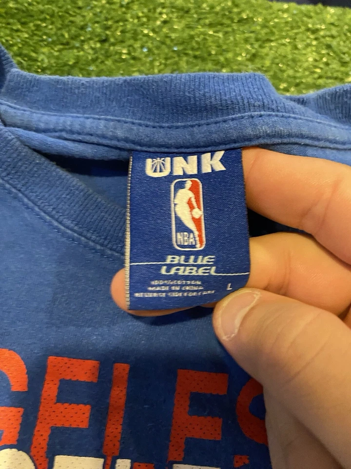 Camisa Los Angeles Clippers para hombre grande Unk Blue deletrear guión adulto unisex B Foto 2 de 4