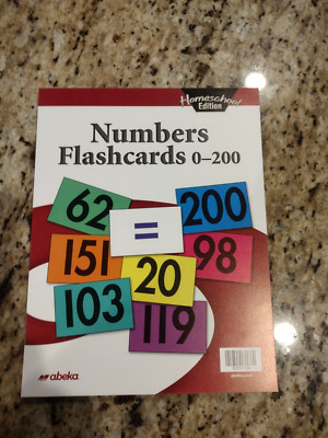 ABEKA HOMESCHOOL NUMBER FLASHCARDS 0-200 NEW UNSEALED