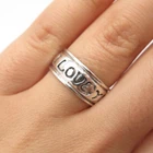 925 Sterling Silver Vintage "I Love You" Band Ring Size 6 3/4