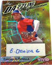 2023 Leaf Vivid Baseball ENMANUEL BONILLA Laser Refractor Autograph Auto 1/1