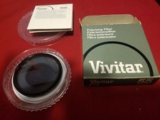 USED Vivitar 55mm Polarizing Filter W/ case