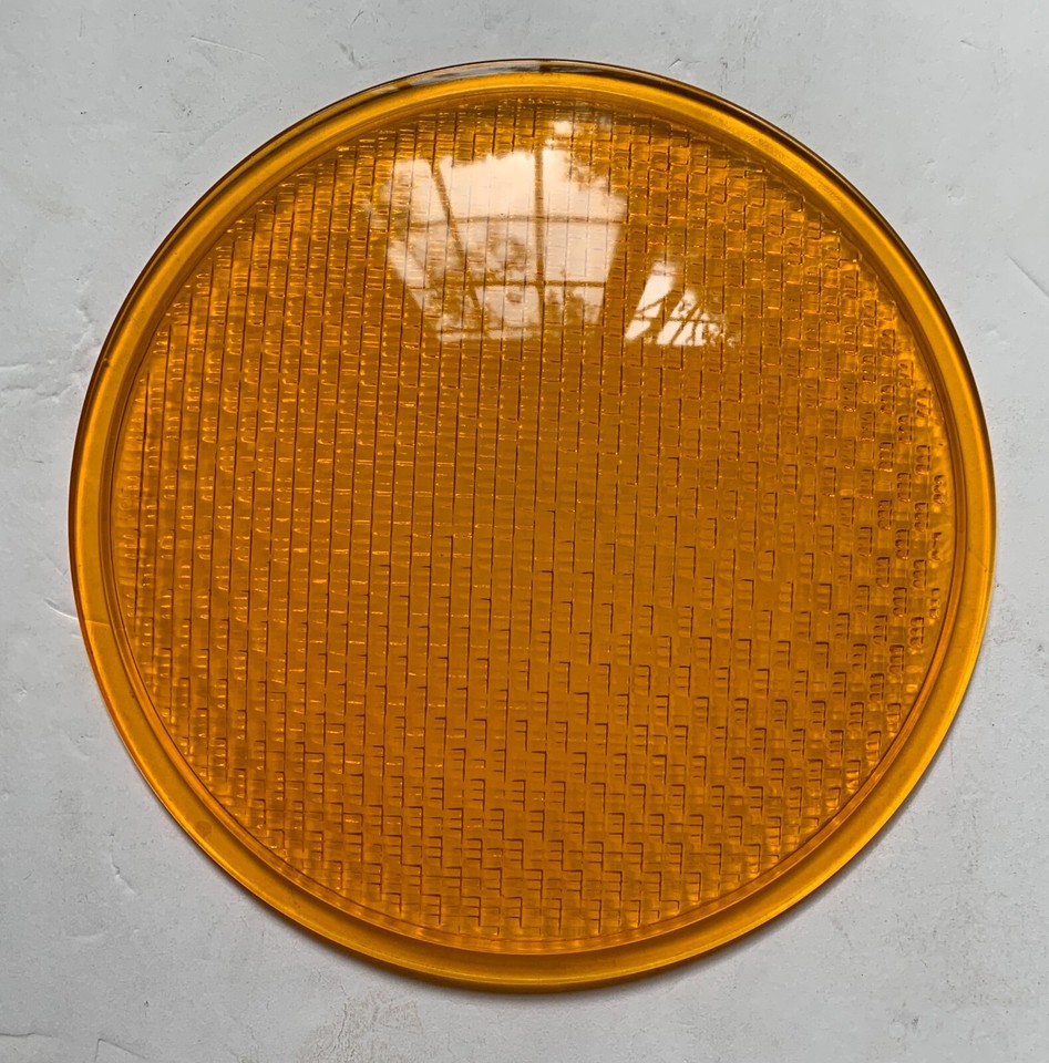 Yellow Traffic Signal Lens 12" Glass, Yellow Traffic Light Lens Glass