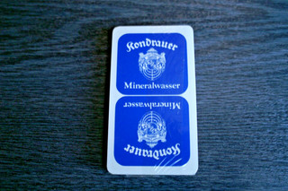 Alte Schafkopf Karten mit Werbung: Kondrauer Mineralwasser noch in Folie!