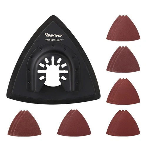 18pcs Oscillating Power Multi Tool Sanding Paper with Triangular Sanding Pad