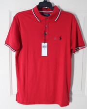 NWT Polo Ralph Lauren Custom Slim Fit Men's Small Red Short Sleeve Polo Shirt