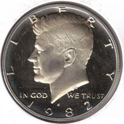 1982-S San Francisco Proof Copper-Nickel Clad Copper Strike Half Dollar Coin