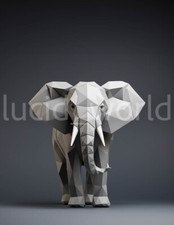 Digital Art Picture Image Photo Wallpaper Background Desktop - Origami Elephant