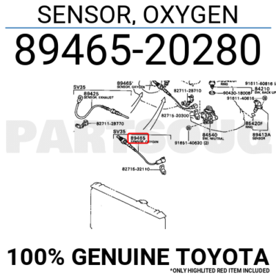 8946520280 Genuine Toyota SENSOR, OXYGEN 89465-20280 | eBay