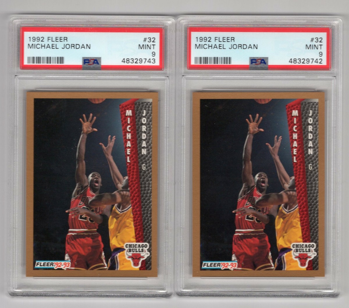 1992 Fleer #32 Michael Jordan PSA 9 lot of 2 | eBay
