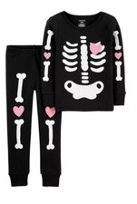 Baby Carter's 2 Piece Glow in the Dark Halloween Skeleton Pajamas 24 Months