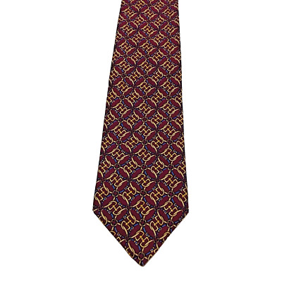 Brooks Brothers Makers Classic Equestrian Design Silk Mens Tie 3.5''x57.5''