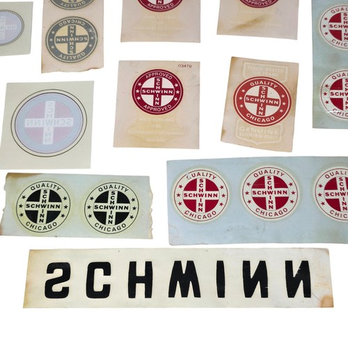 Schwinn Bike Decals Lot 1950s Water Slide Bicycle Stickers Vintage Retro NOS - Picture 9 of 14