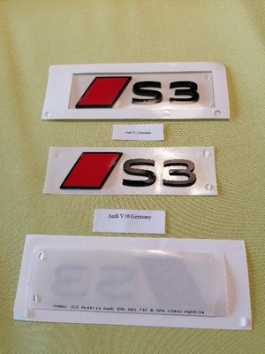 Original Audi S3 Schriftzug schwarz Tuning Exclusive Black Edition Emblem OEM