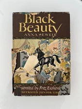 Black Beauty by Anna Sewell 1945 Hard Cover w/ Dust Jacket. Personal Inscription