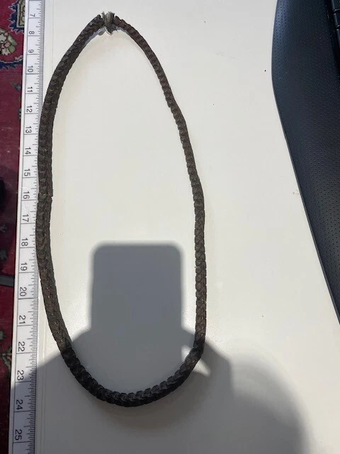 Collar de columna de hueso de serpiente para hombre vintage natural largo 36" muestra rara Foto 2 de 3