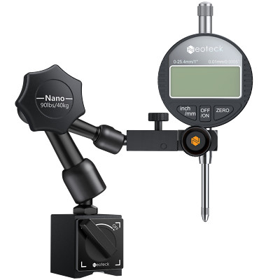 Neoteck Digital Dial Indicator Gage Gauge Magnetic Base Measure Tool 0-1''/25.4mm
