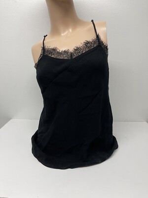 Diane von Furstenberg Black Lace Racerback Tank Top/Cami Size