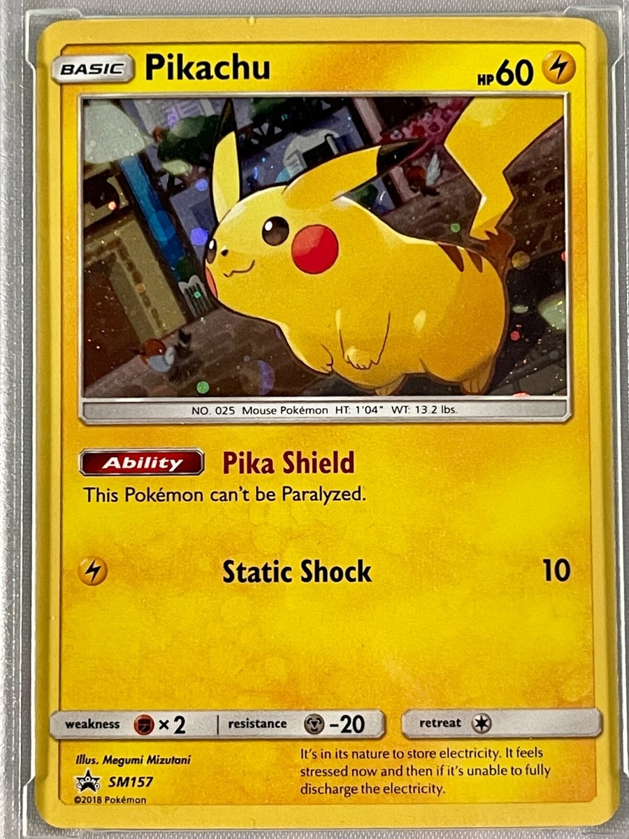 2018 Pokémon Sun & Moon Pikachu Holo PROMO #SM157 Graded NM-MT 8.5