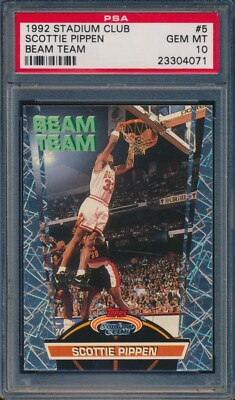 PSA 10 SCOTTIE PIPPEN 1992-93 TSC Topps Stadium Club BEAM TEAM