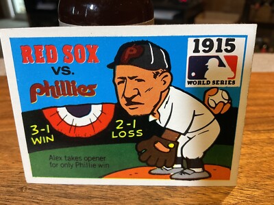 1971 Fleer LAUGHLIN WORLD SERIES 1915 RED SOX v PHILLIES  #13 BLACK BACK NMT