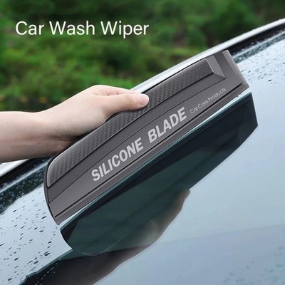 Non-Scratch Soft Silicone Car Squeegee   Window Water Wiper & Drying Tool