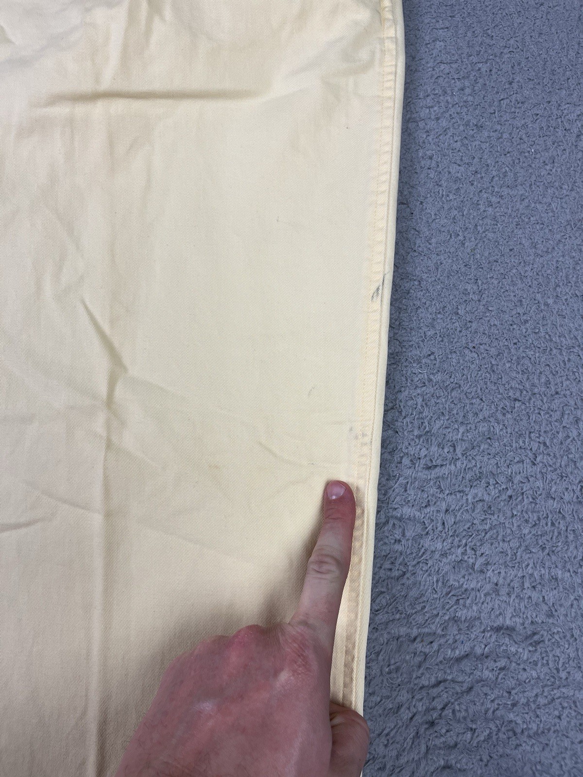 Vintage Polo Ralph Lauren Pant Men 33x29 Yellow Pleated Cotton Twill Made in USA thumbnail 9