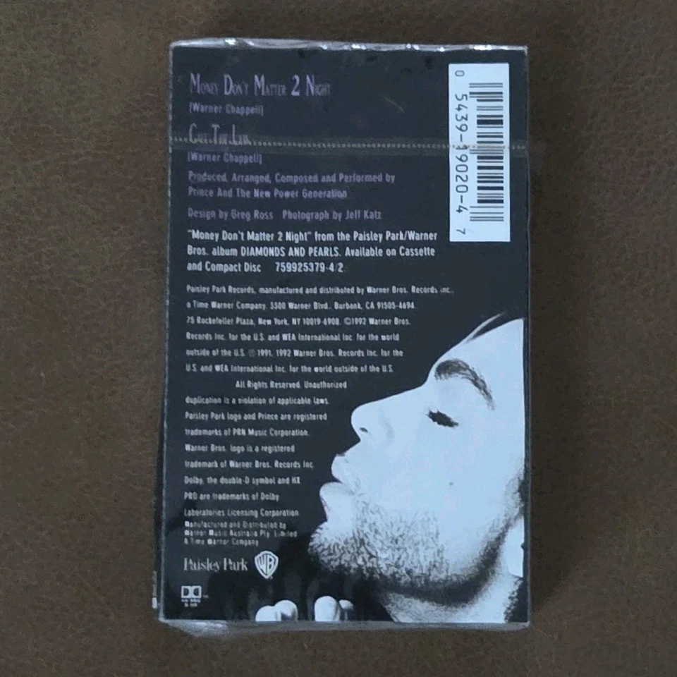 PRINCE "Money Don't Matter 2 Night" STILL SEALED AUSSIE 1992 CASSETTE SINGLE - Image 2 of 2