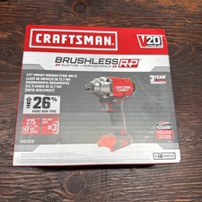 Craftsman V20 Cordless Impact Wrench 12 Inch Bare Tool Only Cmcf921b New Craftsman V20 Cordless Impact Wrench 12 Inch Bare Tool Only Cmcf921b New