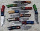 Lot of 10 8 inch Handmade Damascus Steel Skinner Hunting Knifes Wood Handl# F-08 — photo 5