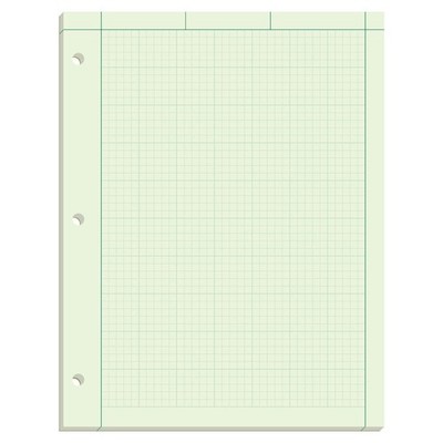Engineering Computation Pad, 8-1/2'' x 11'', Glue Top, 5 x 5 Graph Rule on Back...