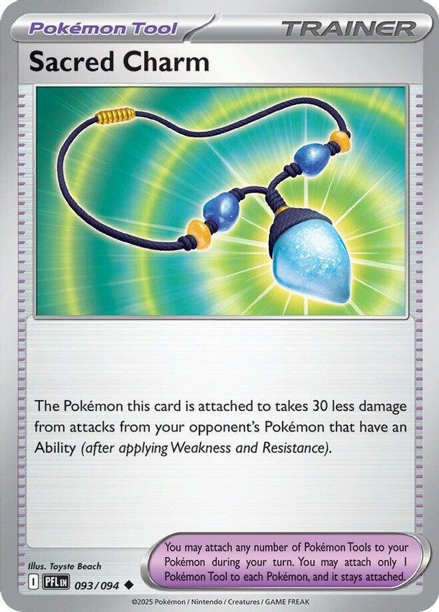 Pokemon Sacred Charm (93/130) Phantasmal Flames NM REVERSE HOLO