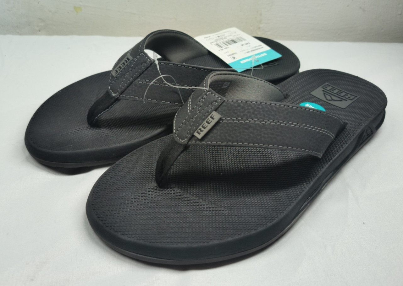 REEF Element TQT Men's Flip Flop Sandals - Bottle Opener - Black
