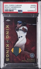 2001 TOPPS CHROME KING OF KINGS #KKR3 RICKEY HENDERSON PSA 6