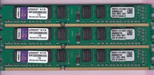 6GB 3x2GB PC3-10600 DDR3-1333 KINGSTON KVR1333D3S8N9/2GKC LOW PROFILE Ram Kit