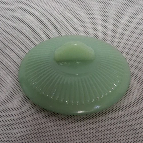 Fire King Jadeite Sugar Bowl Lid Jane Ray 3 1/2" Tab Handle - Lid Only