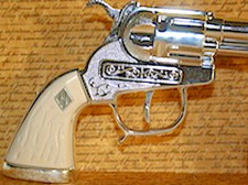 Paper Roll Parris Toys Cowboy Die Cast Steel Side Loading Toy Pistol