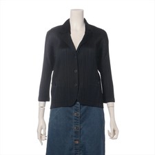 PLEATS PLEASE Polyester Cardigan 4 Ladies' Black PP01-JD175