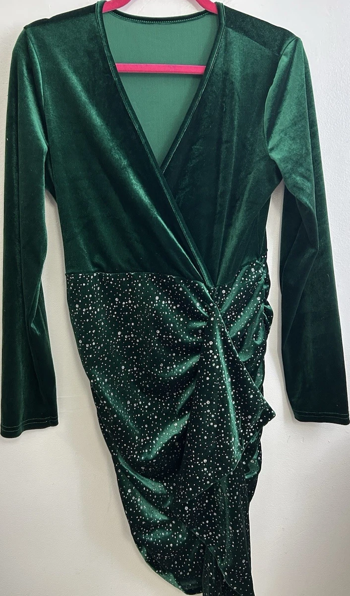 beet green salad dressing Elowen Plus Size Velvet Bodycon Long Sleeve Formal Dress– Hello Curve main image 1