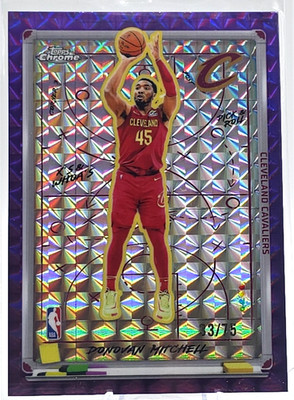 2025-26 Topps Chrome Donovan Mitchell XS and Whoas Purple Geometric /75